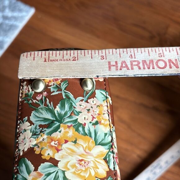 Patricia Nash vintage botanical garden floral brown shoulder bag NWT - Picture 13 of 14